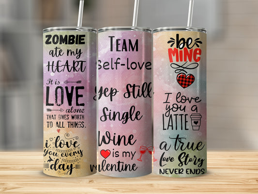 Zombie Ate My Heart Team Self-Love Wine Valentines