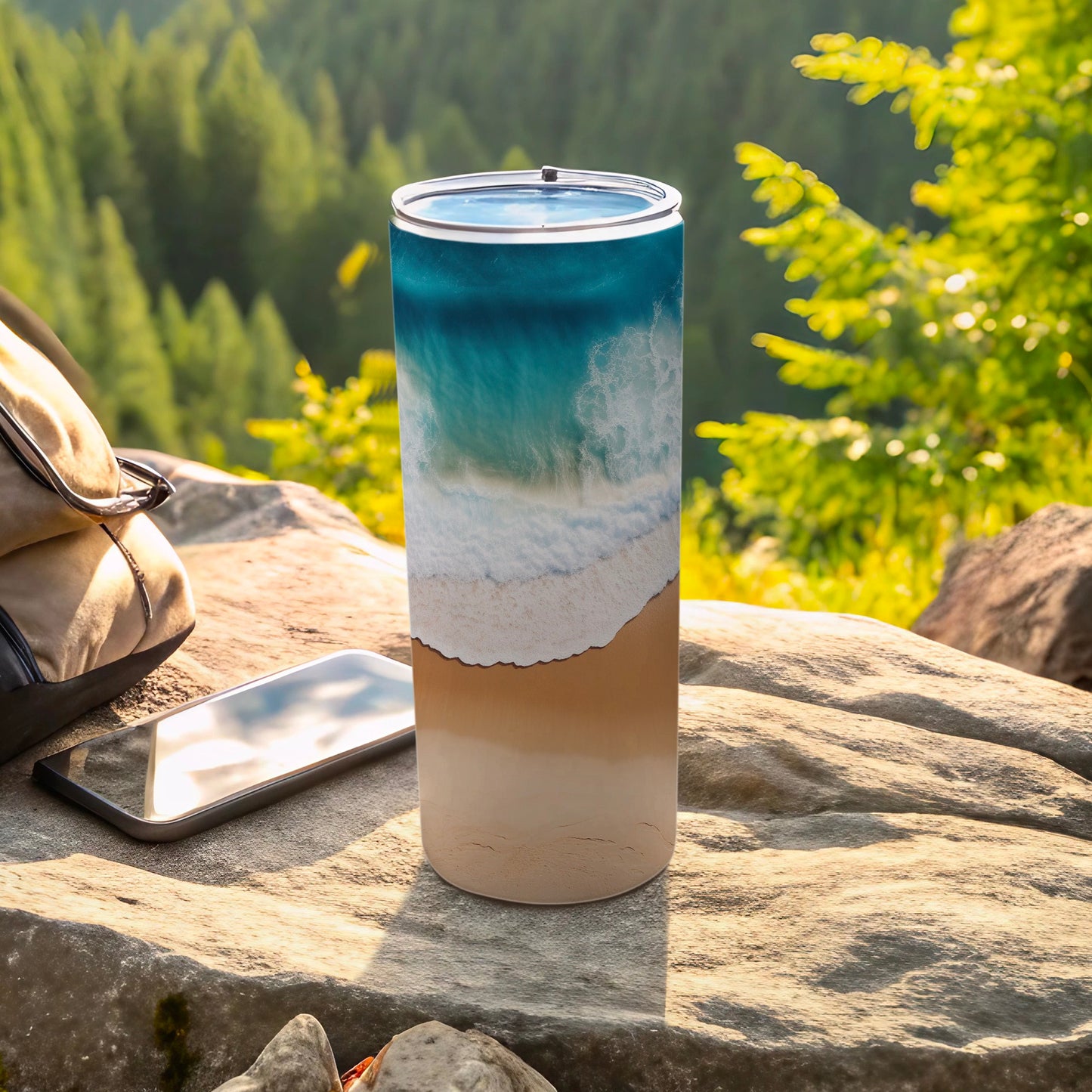 Ocean Waves Beach Sand Tumbler Design product type
Tumbler, Drinkware, Water bottle, Insulated, Travel mug, Ocean design, Beach scene, Wave pattern, Sand art, Coastal vibe, Summer drinkware, Tropical style, Outdoor gear, Nature inspired, Drink container, Reusable cup, Aesthetic tumbler, Unique design, Gift idea, Adventure essential