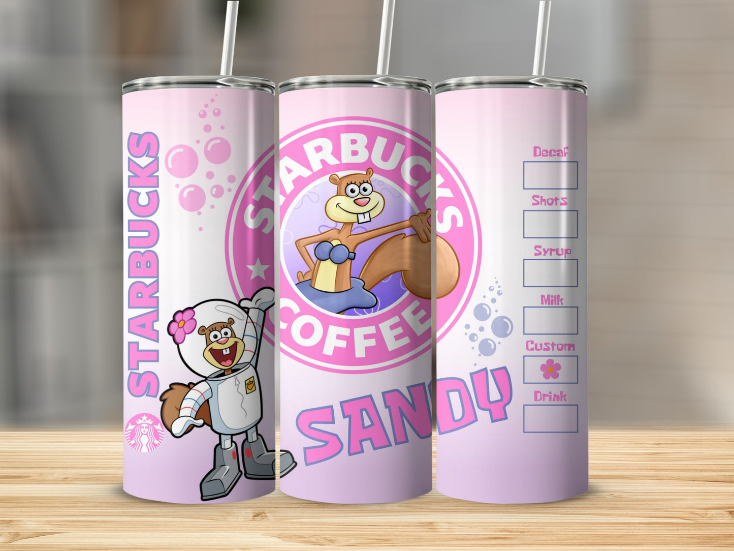 Starbucks Coffee Sandy Tall Tumbler with Cute Design