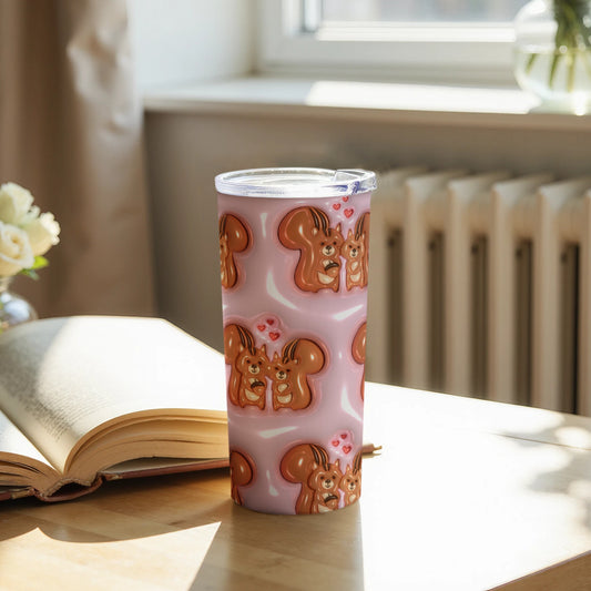 Cute Squirrel Patterned Tumbler for Daily Use