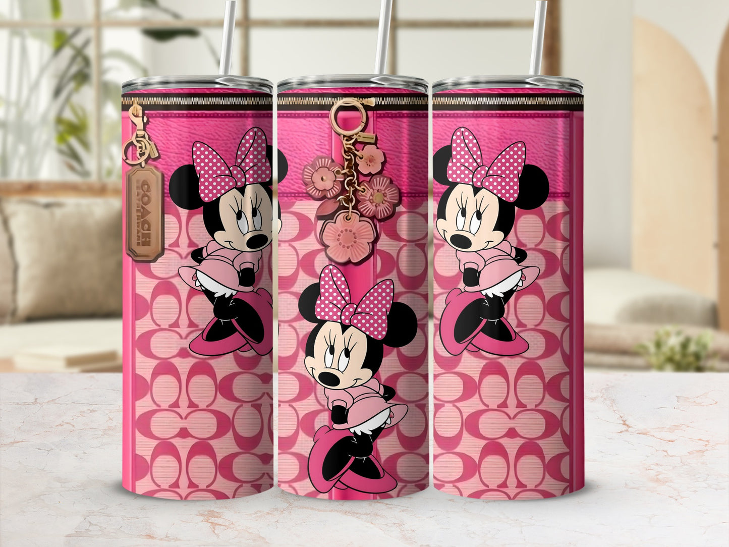 Cute Cartoon Character Design Tumbler with Accessories
