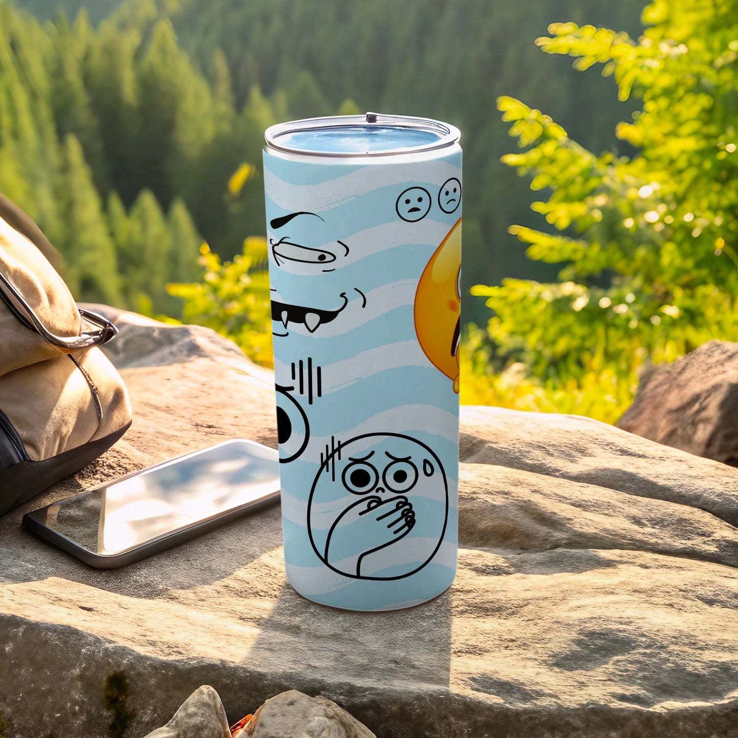 Funny and Expressive Emoticon Face Design Tumbler