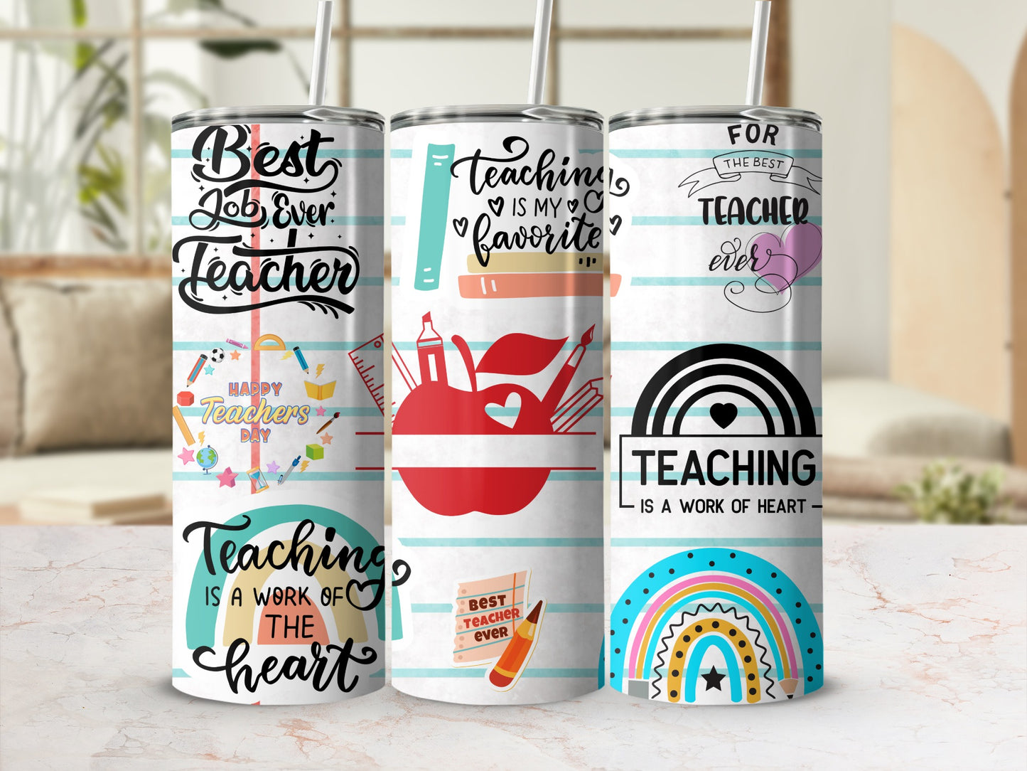 Colorful Teaching Themes Insulated Tumbler Drinkware