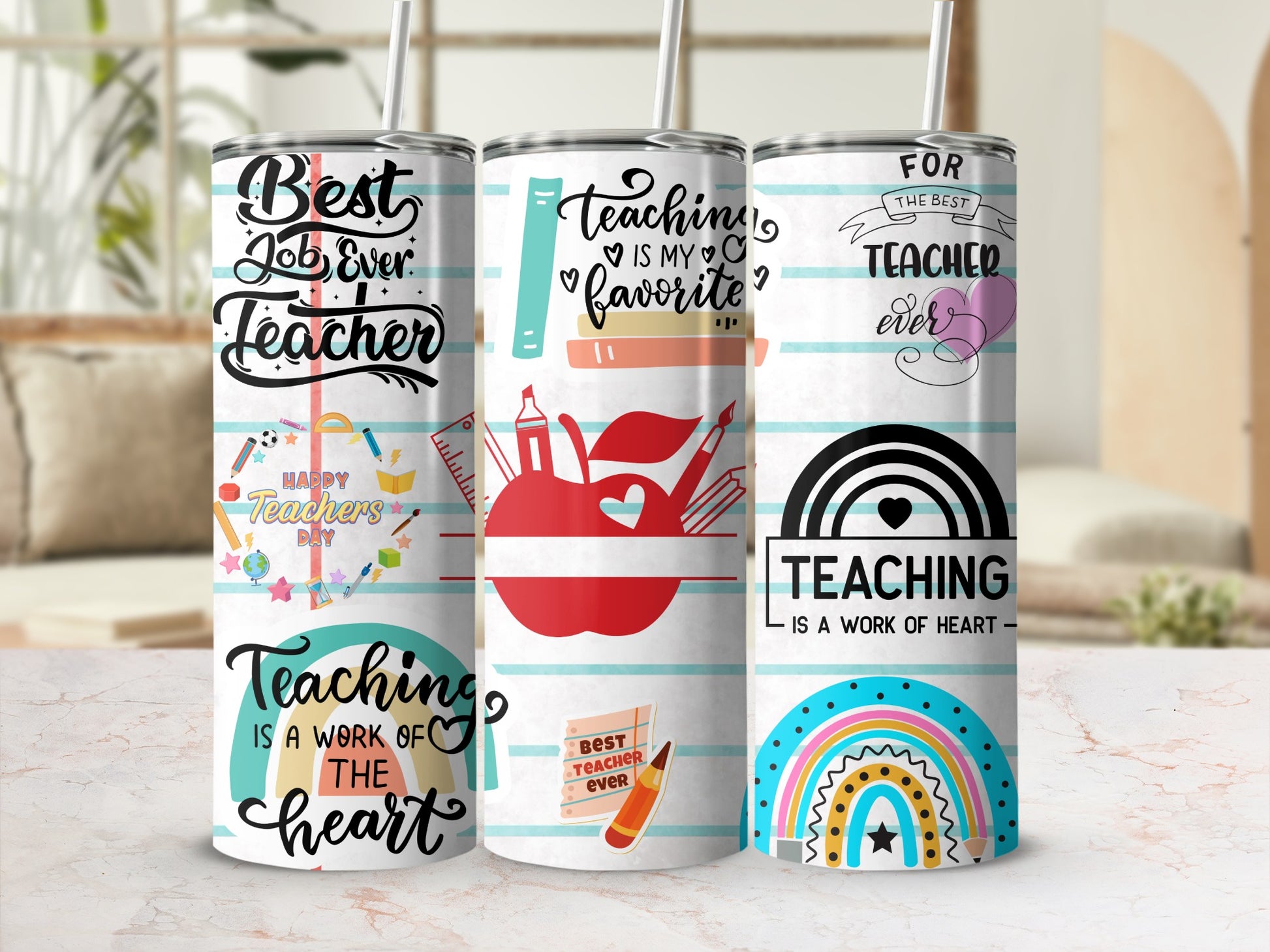 Colorful Teaching Themes Insulated Tumbler Drinkware