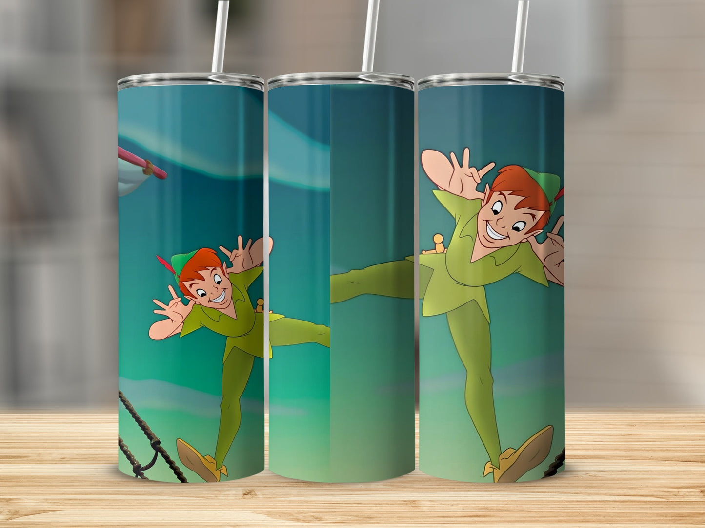 Fun Peter Pan Adventure Design Tumbler Cup