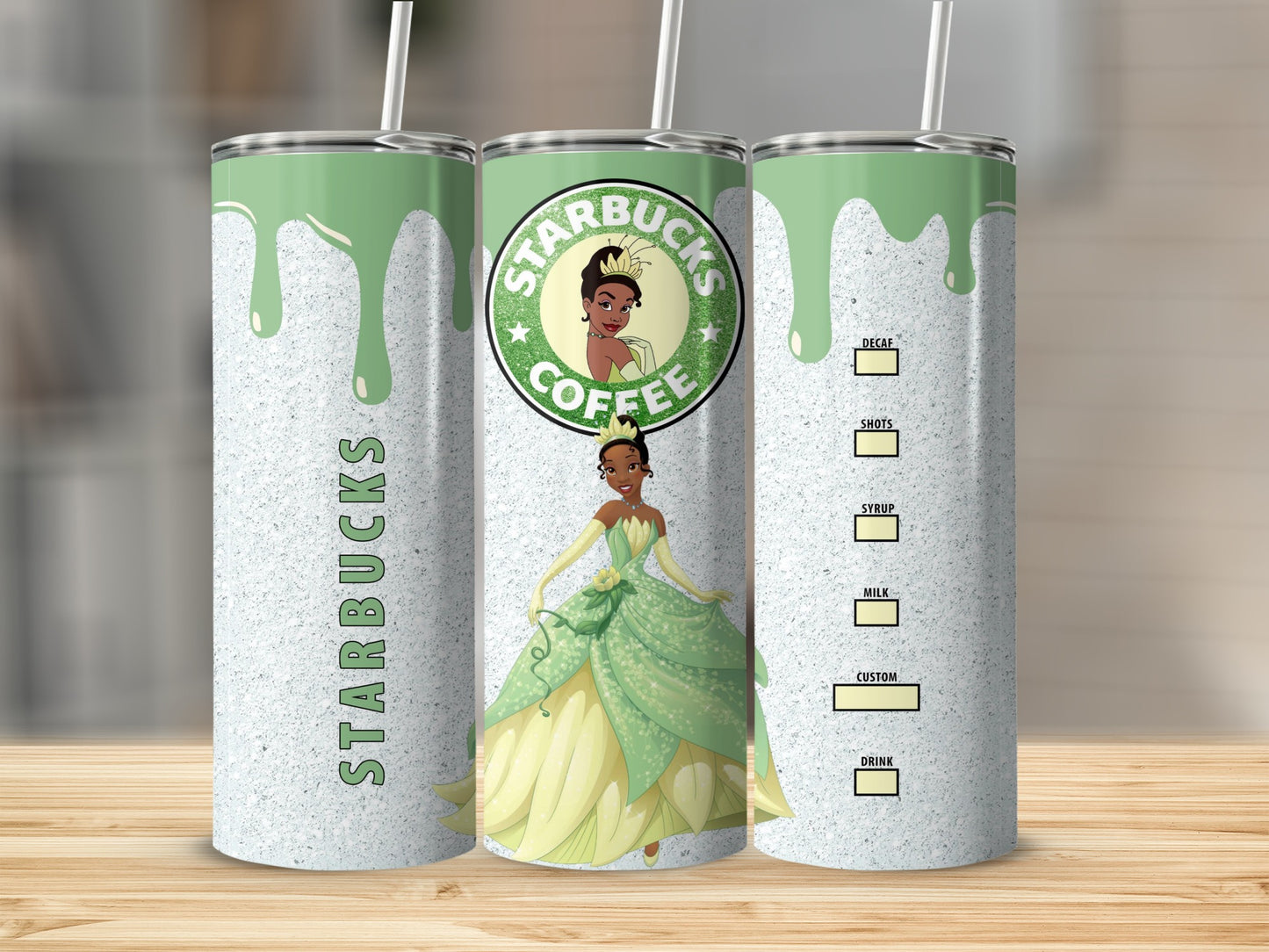 Princess Tiana Starbucks Coffee Design Tumbler Cup