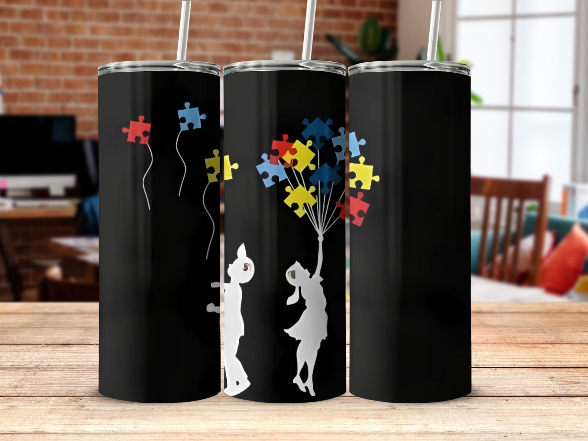 Matching Puzzle Balloon Tumbler for Unique Gifts