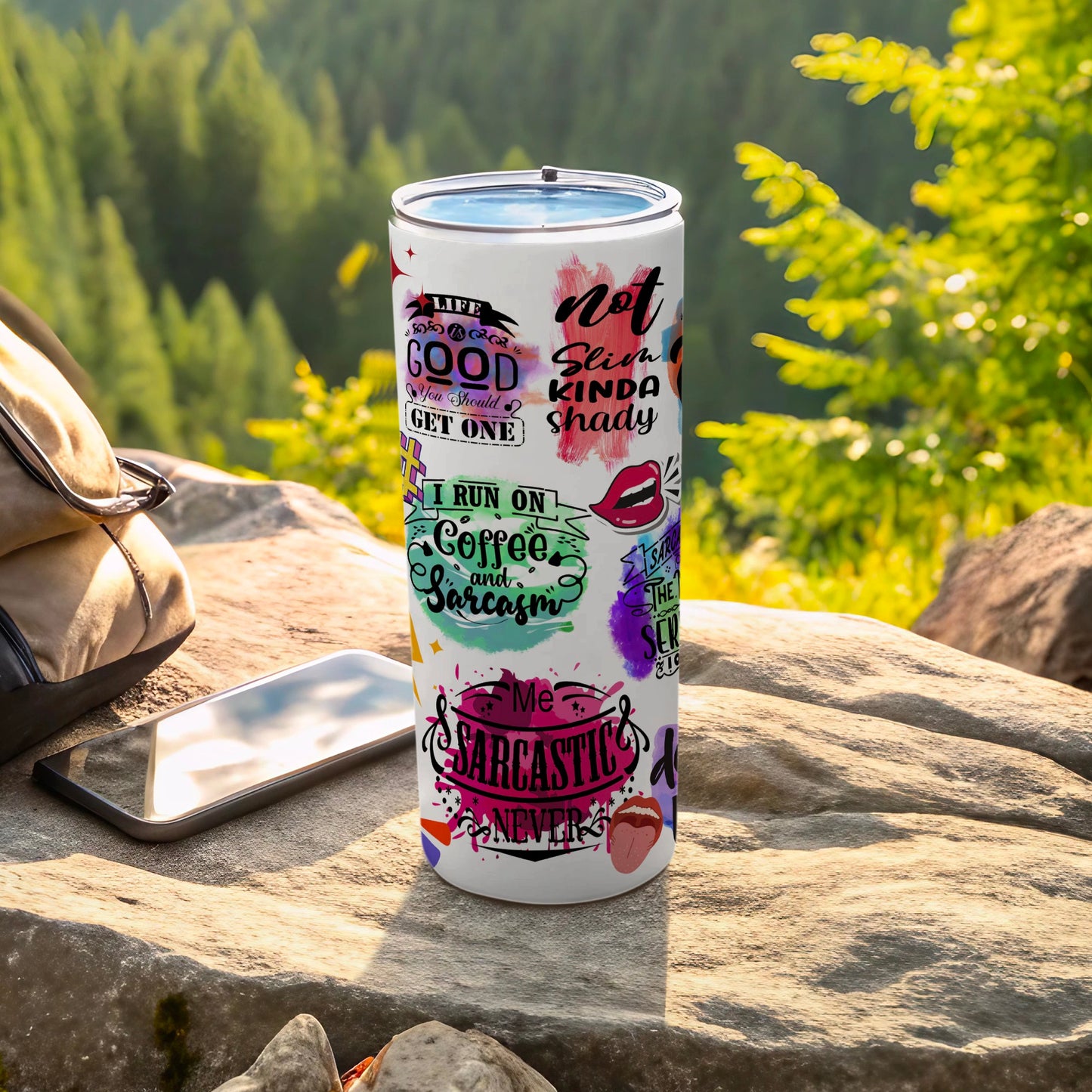 Life Good Coffee Sarcasm Sarcastic Never Tumbler product type