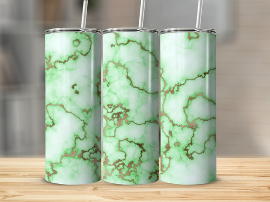 Light Green Gold Marble Pattern Tumbler product type