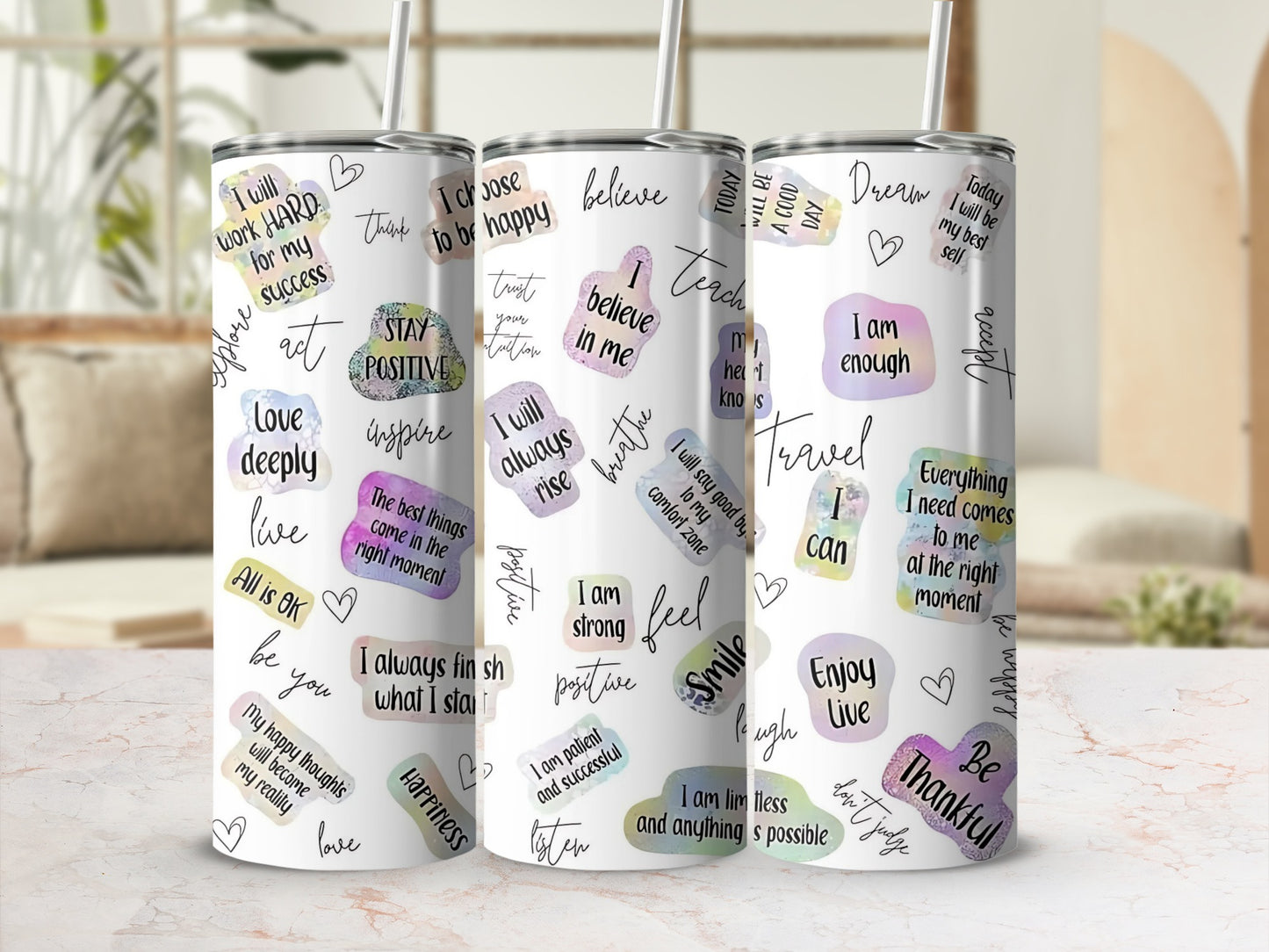 Inspirational Quotes Travel Mug for Daily Motivation