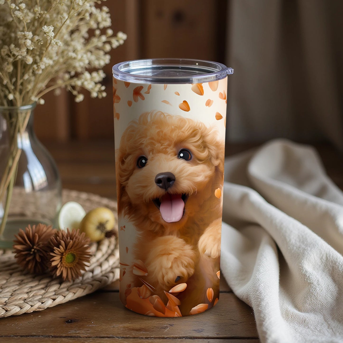 Happy Puppy Poodle Design Adorable Dog Tumbler product type
Puppy, Dog, Poodle, Cute, Adorable, Animal, Pet, Hearts, Happy, Cartoon, Illustration, Tumbler, Drinkware, Beverage, Gift, Present, Doggie, Canine, Unique, Design