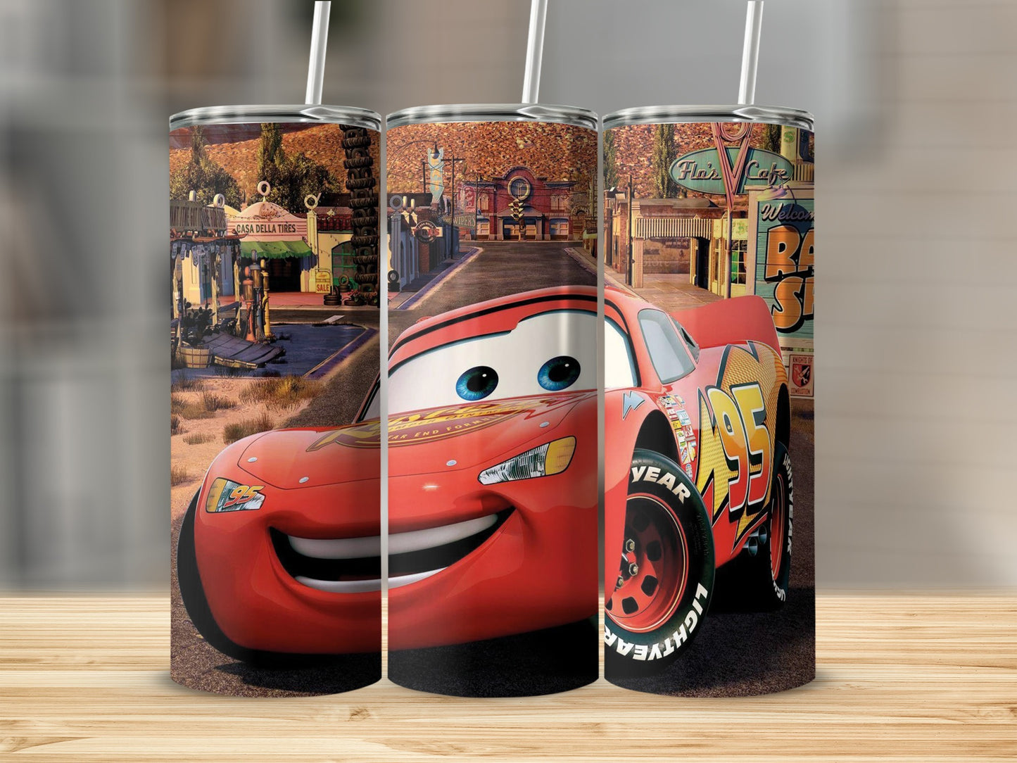 Lightning McQueen Race Track Tumbler for Kids Cup