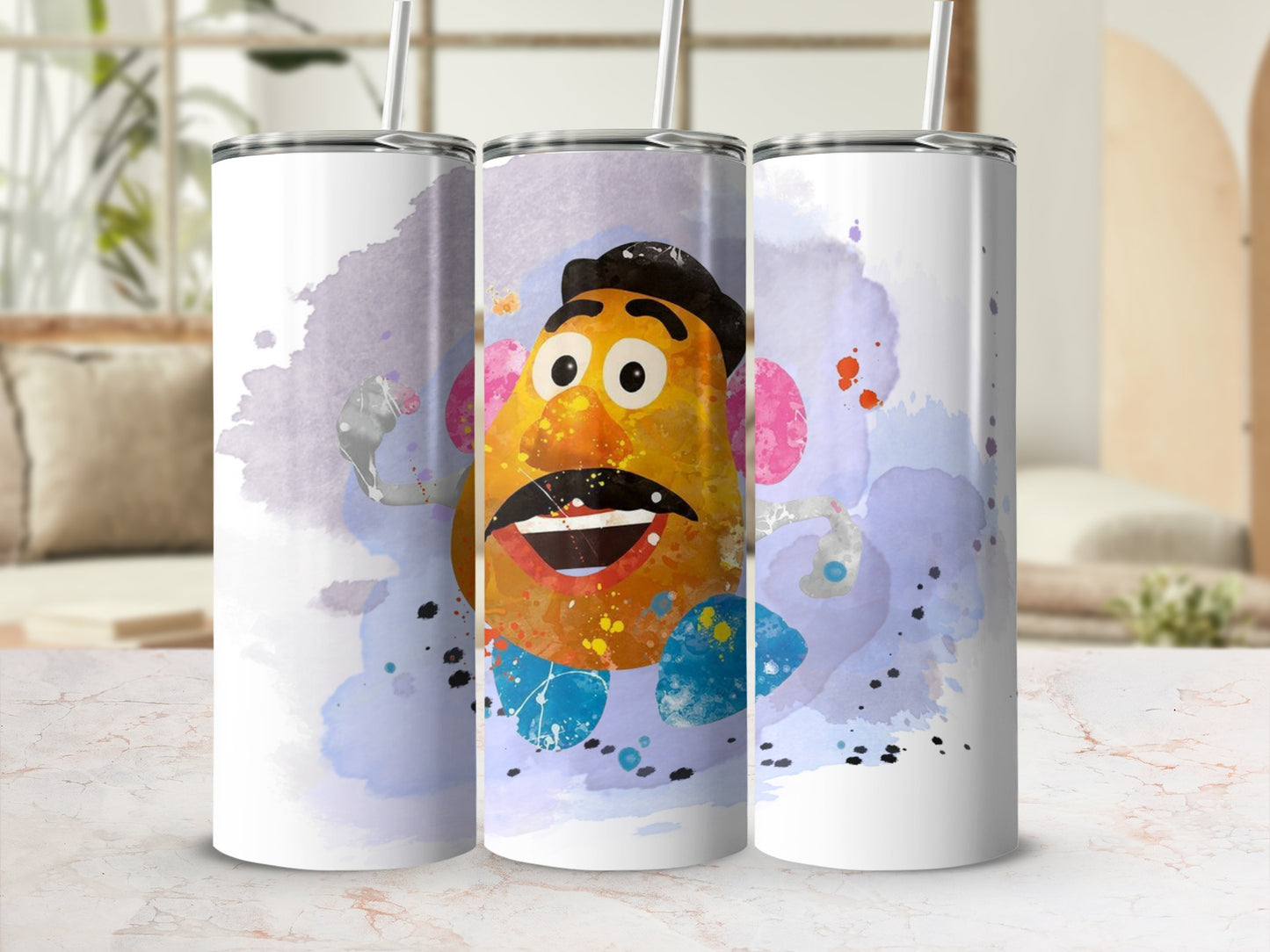 Fun and Colorful Potato Character Design Tumbler