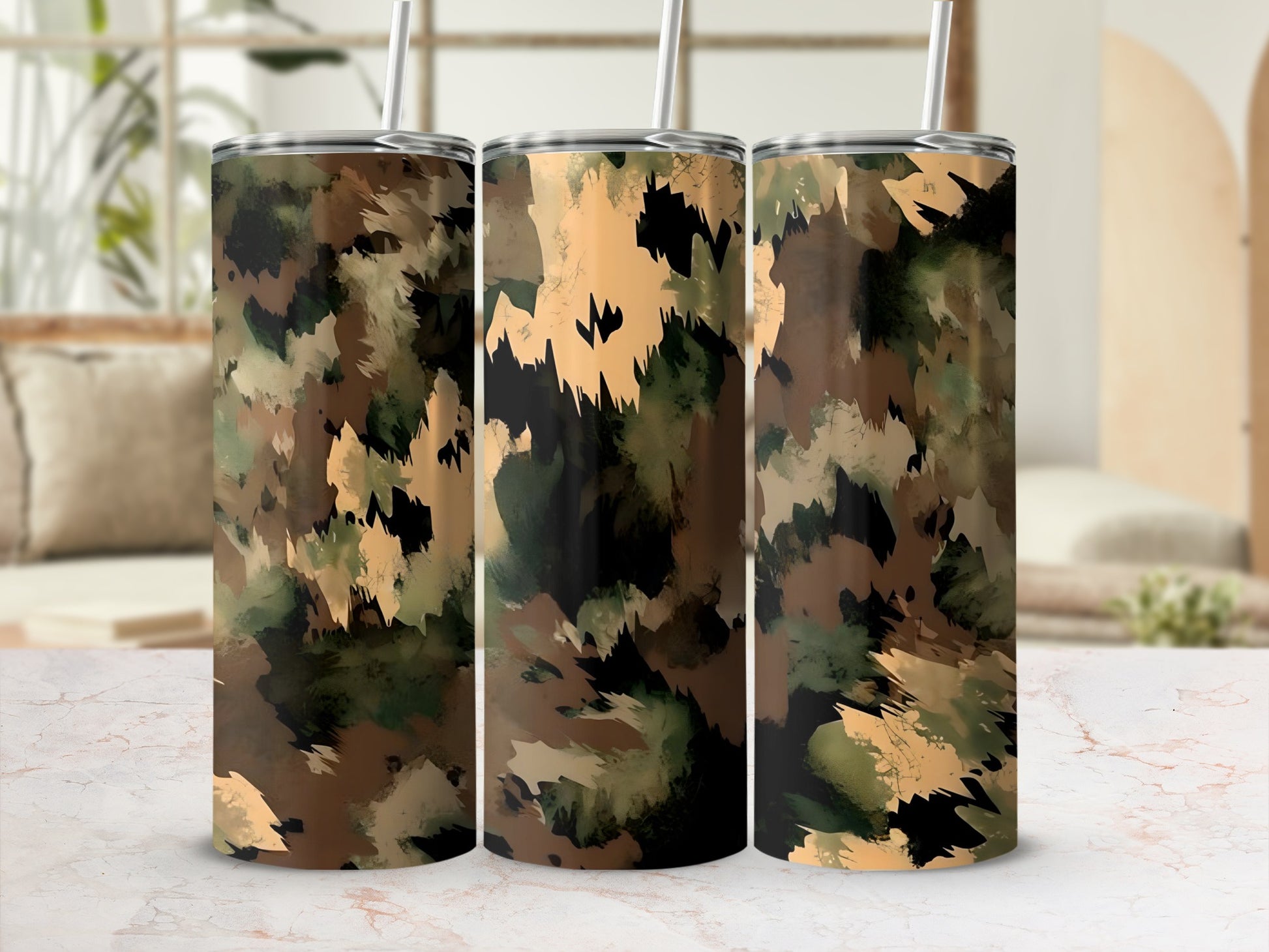 Camouflage Design Insulated Tumbler Perfect for Travel