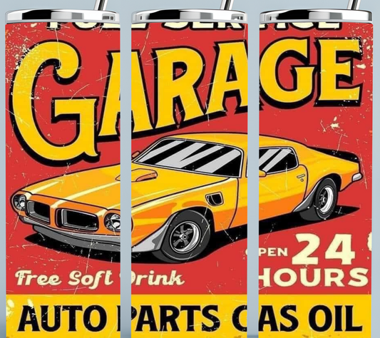 Garage Hot Rod tumbler Auto Parts Oil