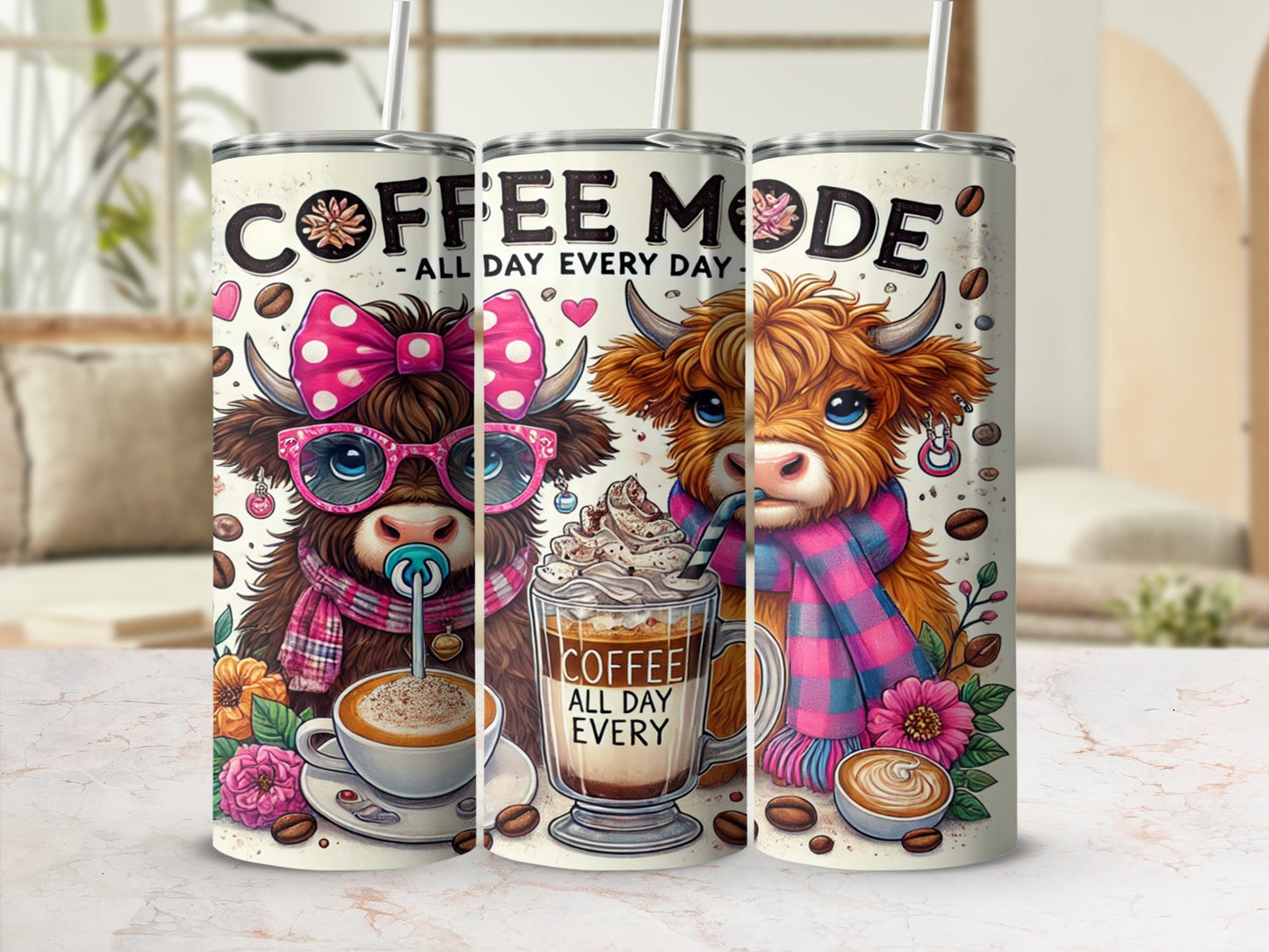 Coffee Mode All Day Every Day Tumbler Product
