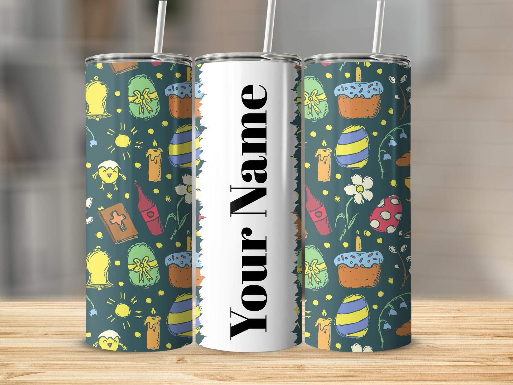 Personalized Easter Themed Insulated Tumbler Cup