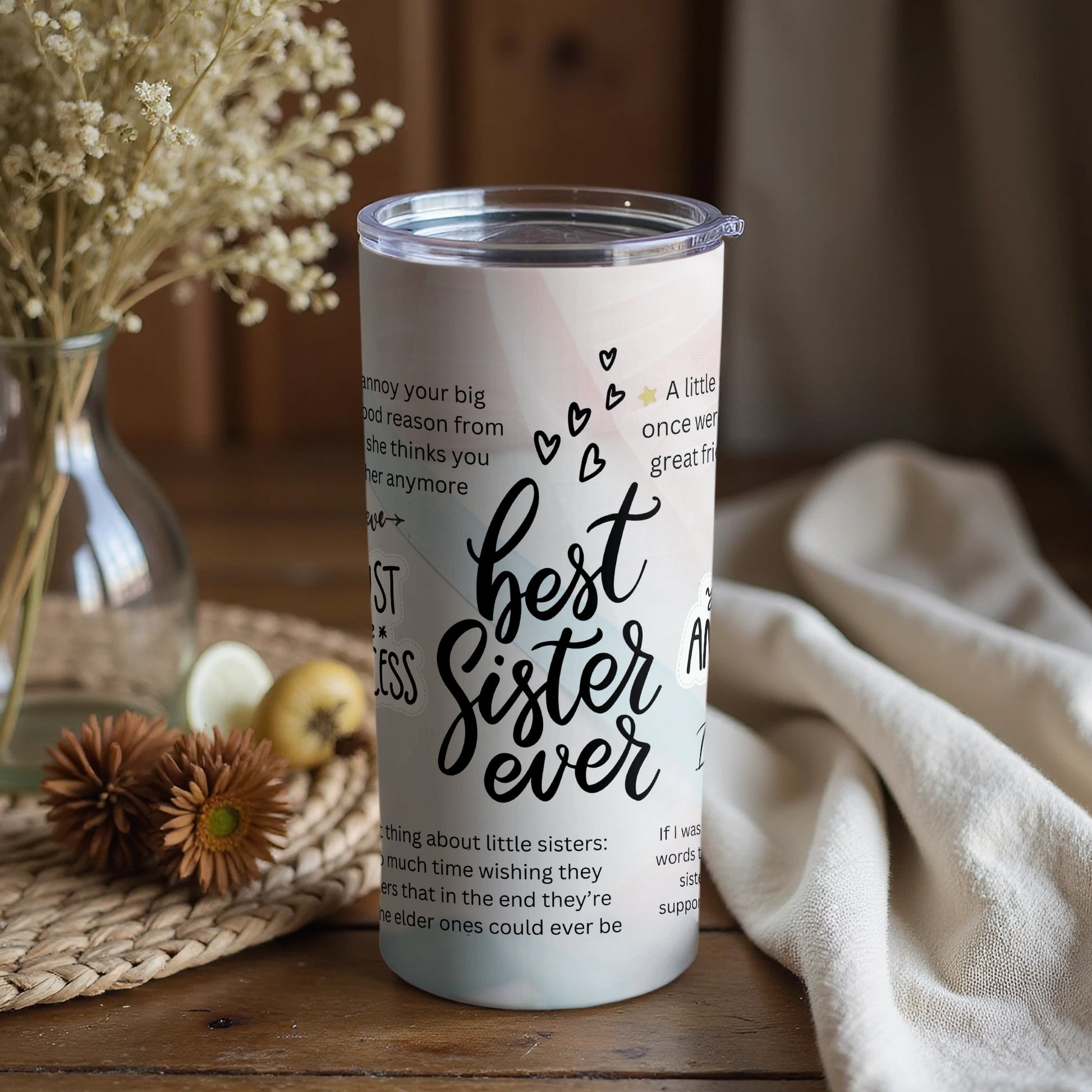 Best Sister Ever Insulated Travel Tumbler