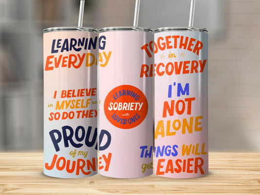 Inspirational Learning and Recovery Tumbler Product