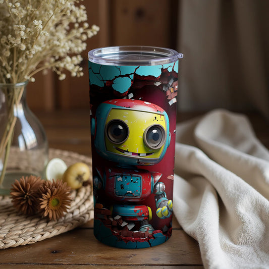 Robot Design Insulated Tumbler for Hot and Cold Drinks