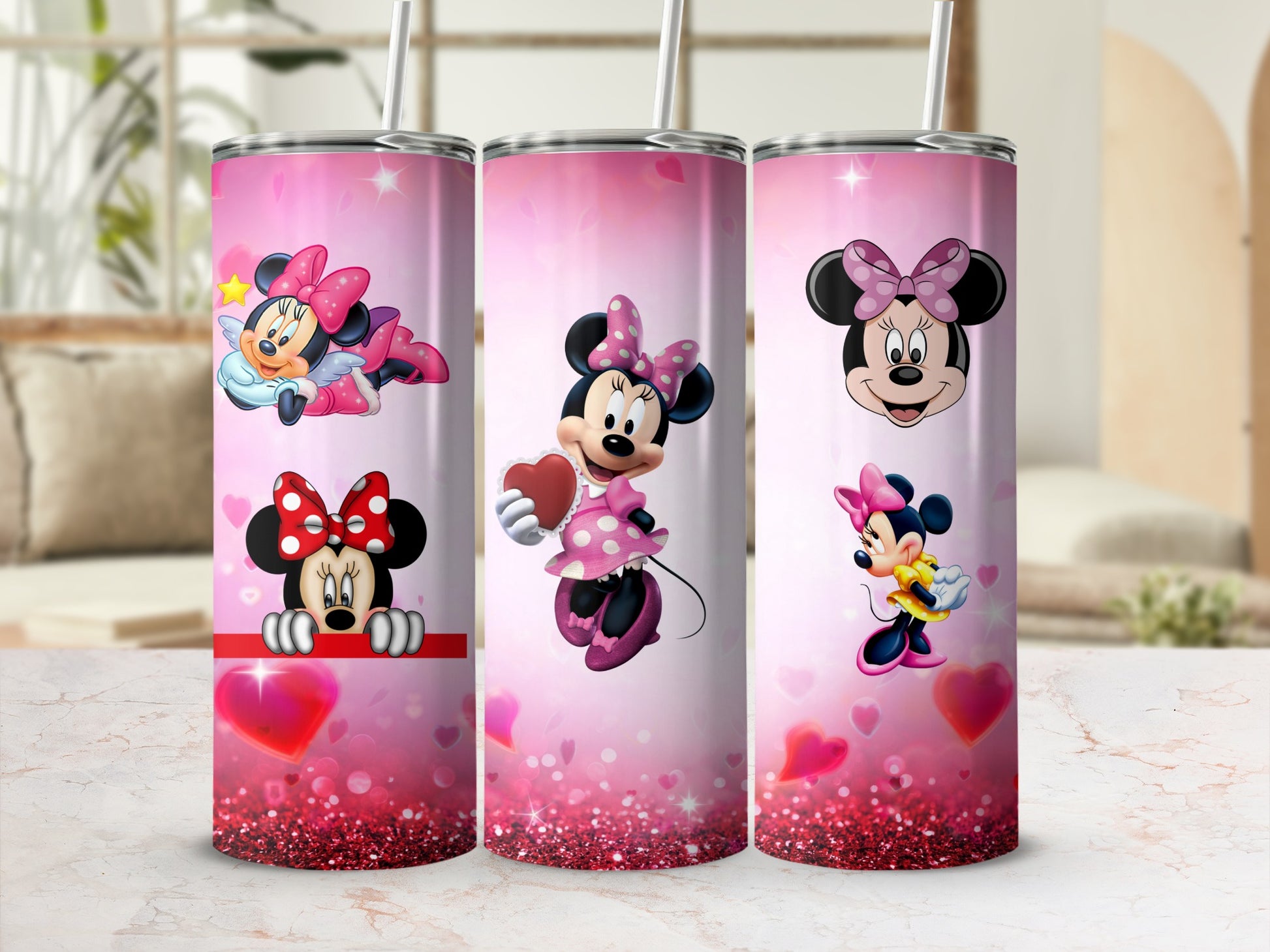 Cute Minnie Mouse Themed Tumbler Collection Tumblers