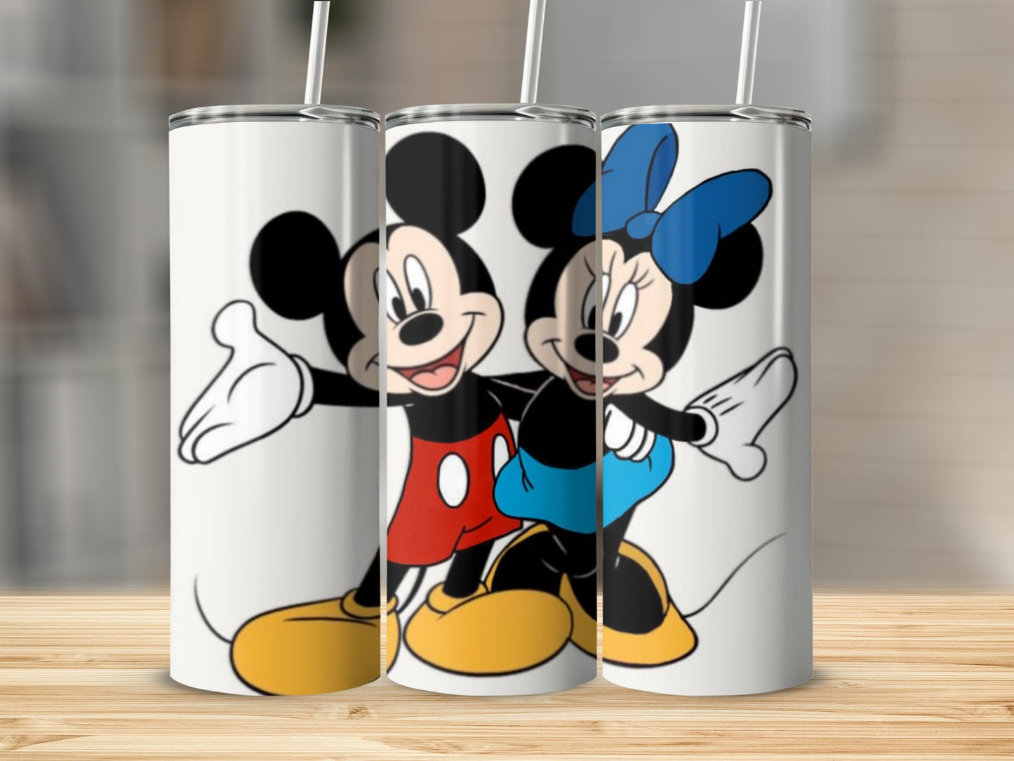 Mickey and Minnie Mouse Stainless Steel Tumblers
