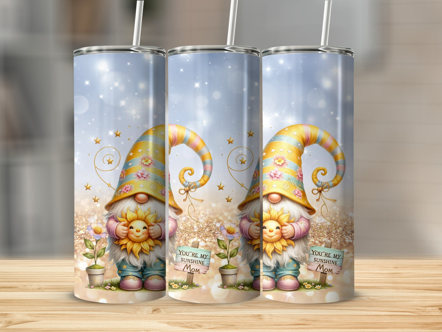 You're My Sunshine Mom Gnome Design Tumbler