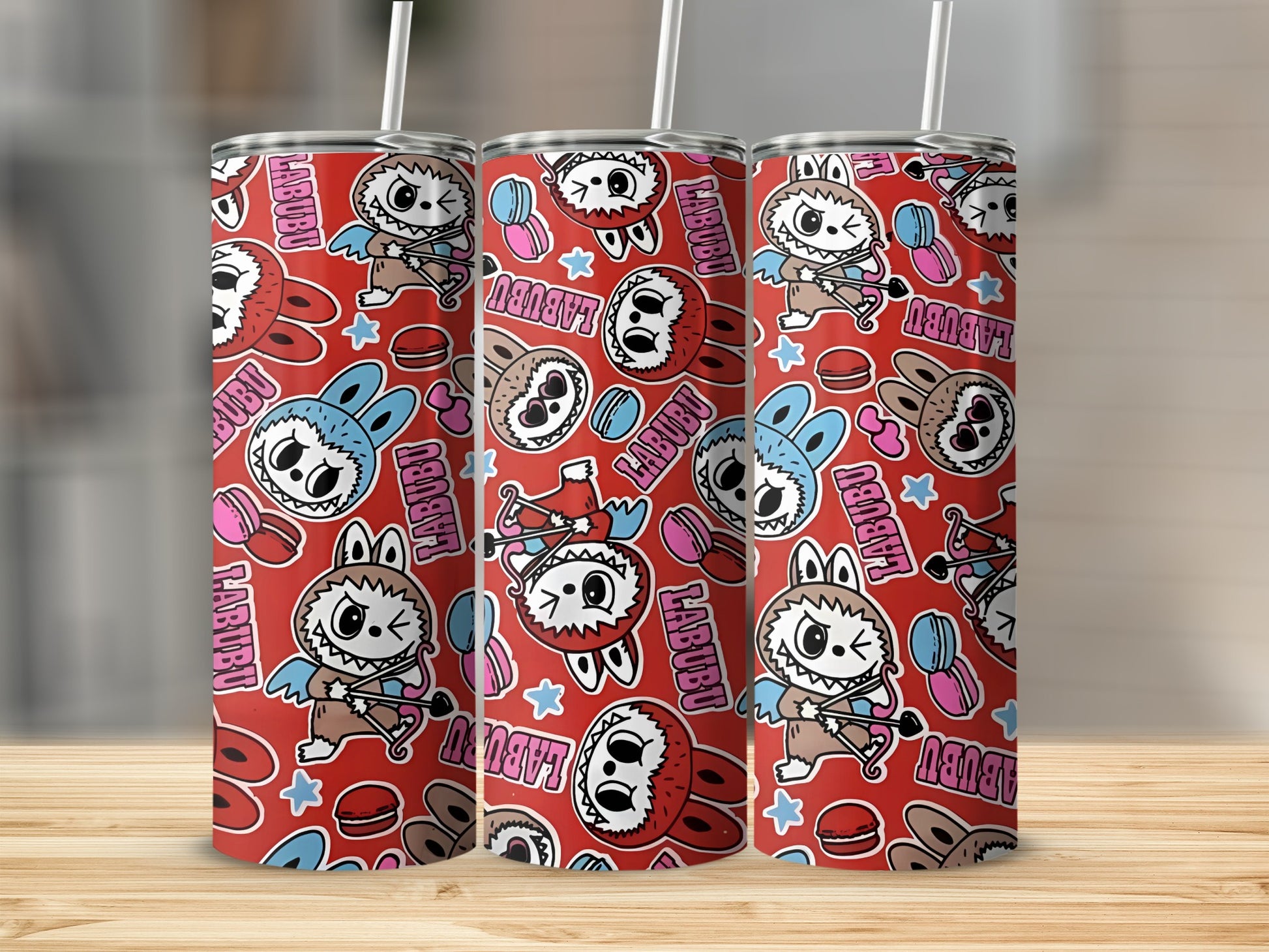 Cute Cartoon Characters LABUBU Themed Tumbler