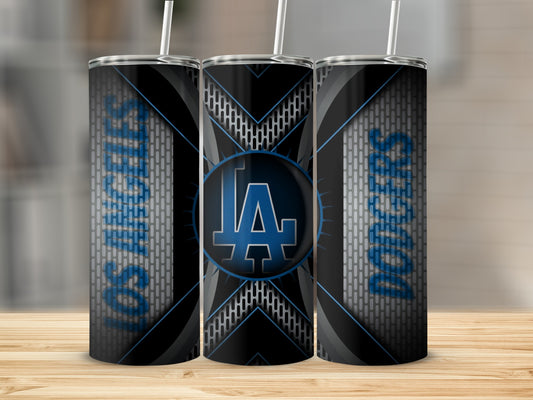 Los Angeles Dodgers Blue and Grey Graphic Design Tumblers