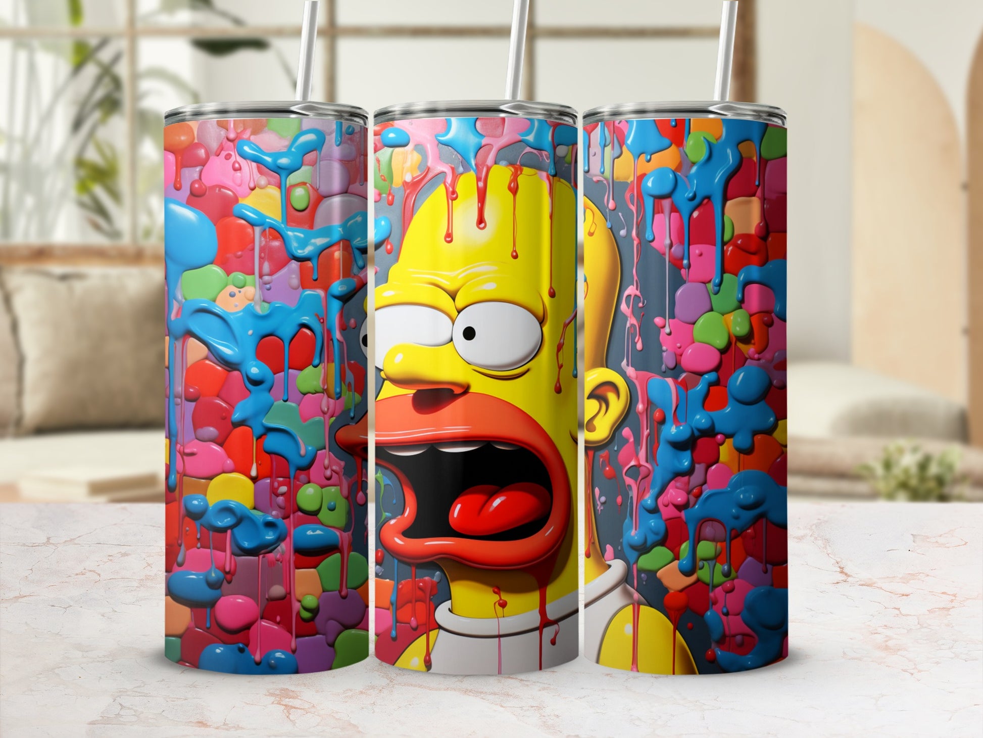 Colorful Screaming Character Tumbler for Beverage Lovers