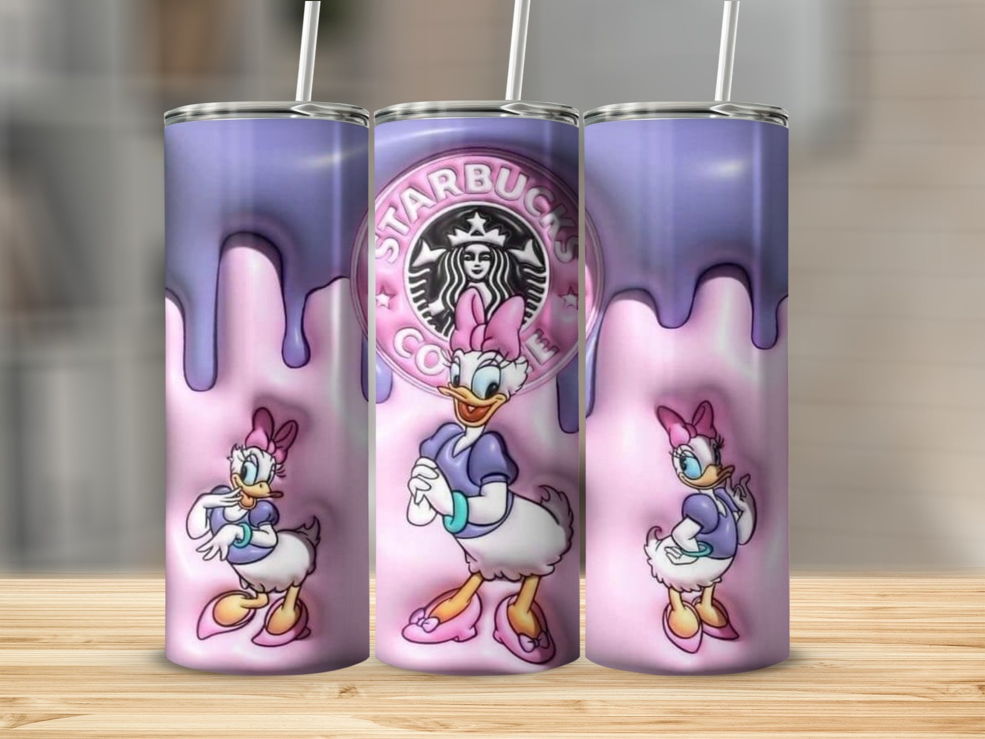 Cute Disney Duck Design Starbucks Lover Tumbler
