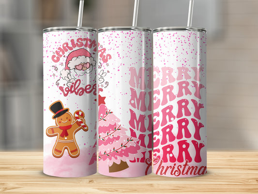 Christmas Vibes Merry Christmas Tumblers