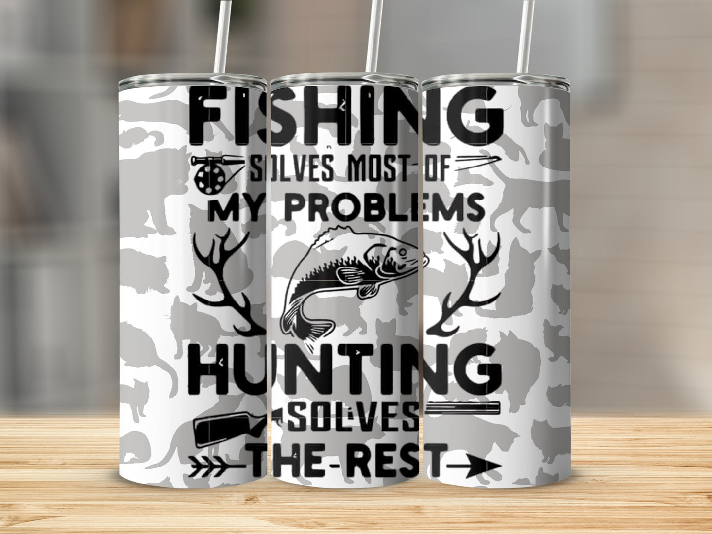 Fishing And Hunting Problem Solver Tumbler 20oz