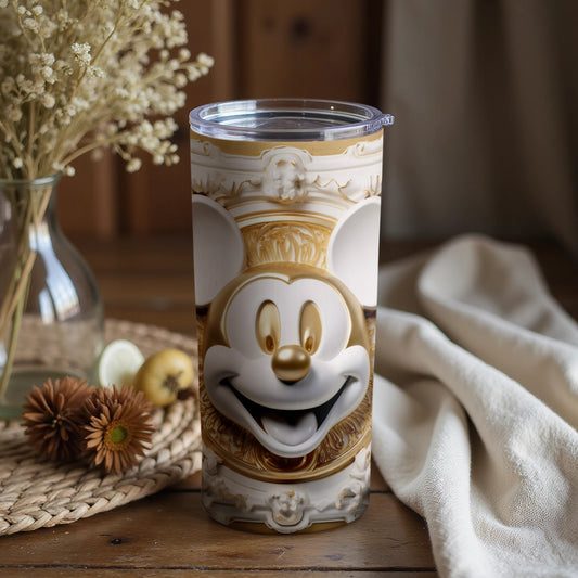 Adorable Smiling Mouse Double-Walled Insulated Tumbler
