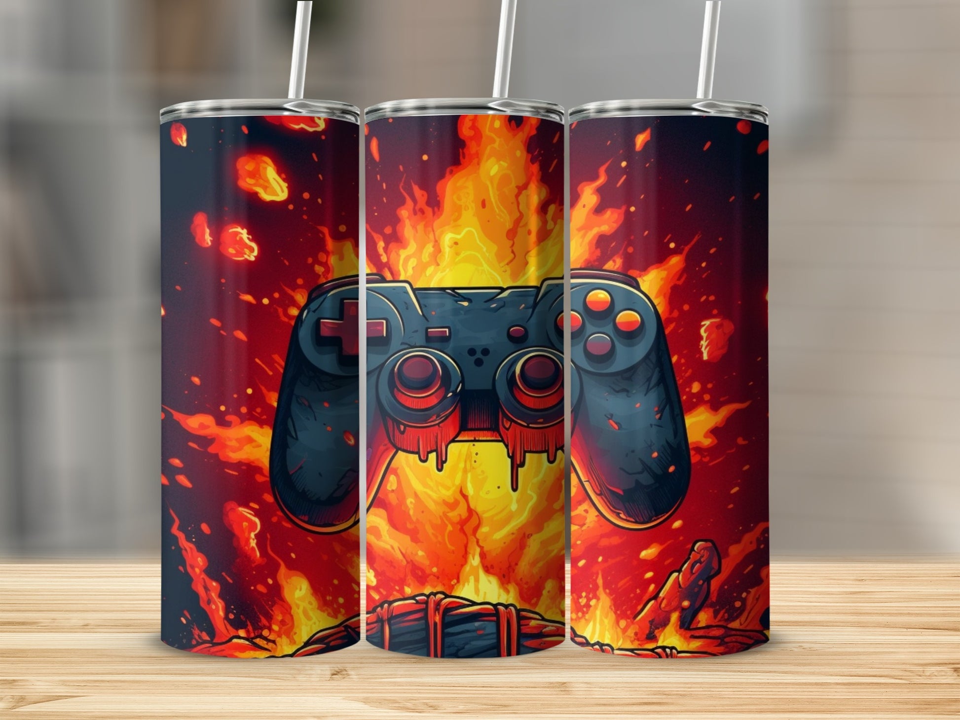 Explosive Gaming Controller Art Tumbler for Gamers
