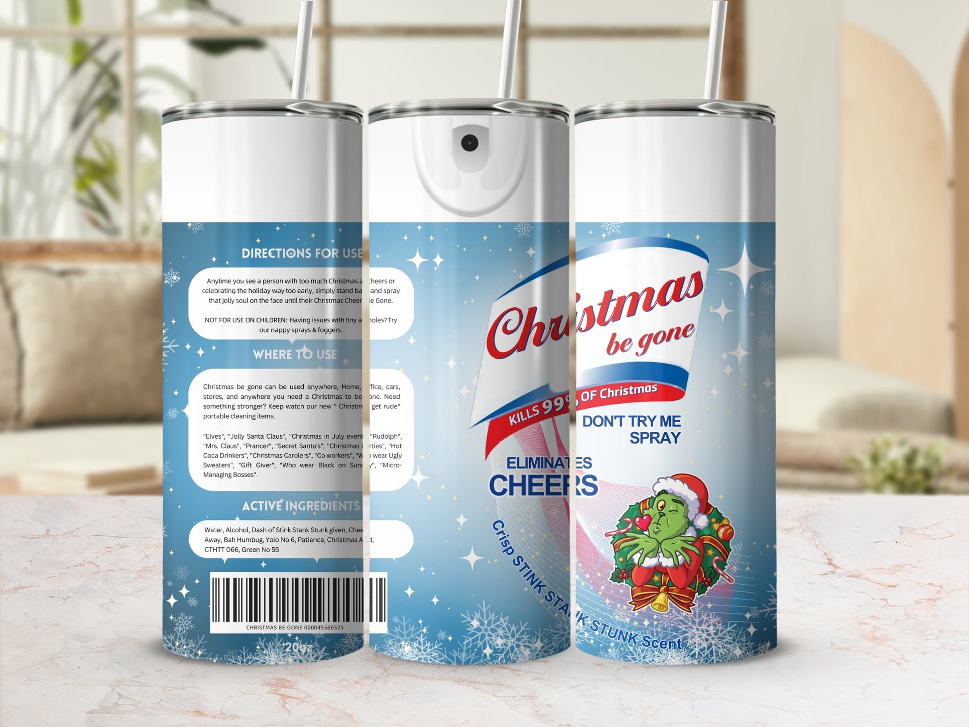 Christmas Be Gone Crisp Stink Stank Stunk Scent Spray
