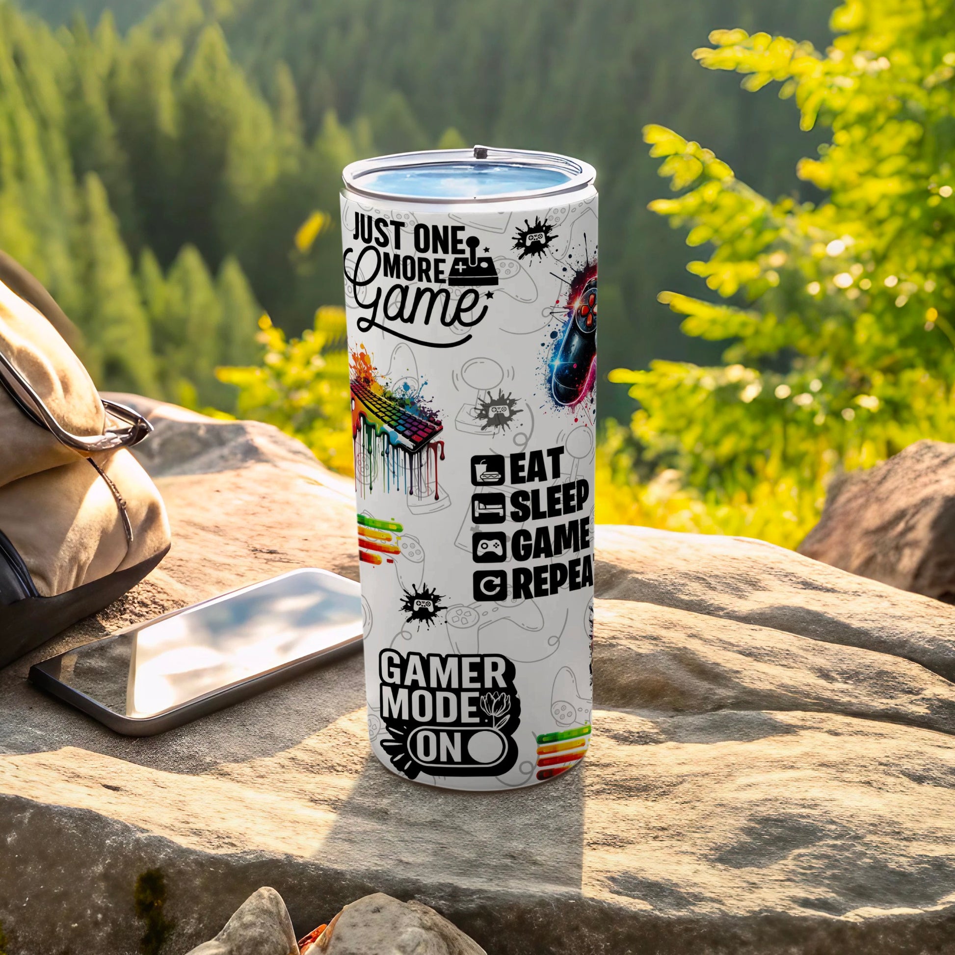 Just One More Game Gamer Mode On Eat Sleep Game Repeat Tumbler