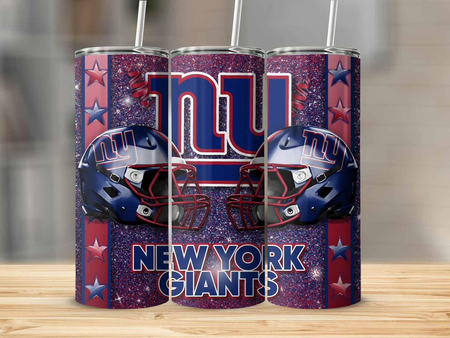 New York Giants with Helmets Design Sports Team Tumblers