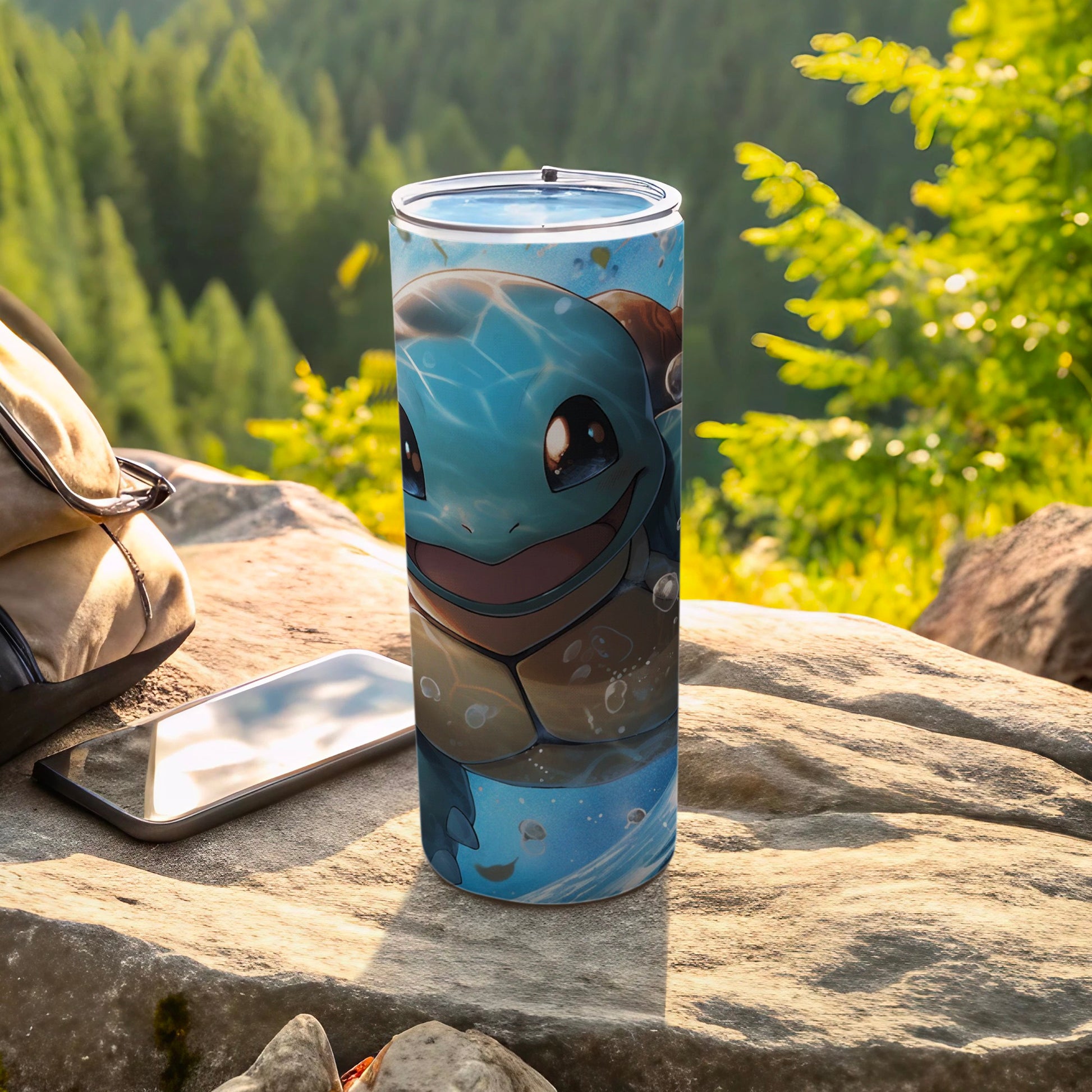 Adorable Anime Turtle Character Tumbler for Outdoor Adventures