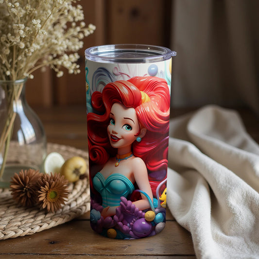 Ariel Enchanting Mermaid Tumbler with Colorful Design