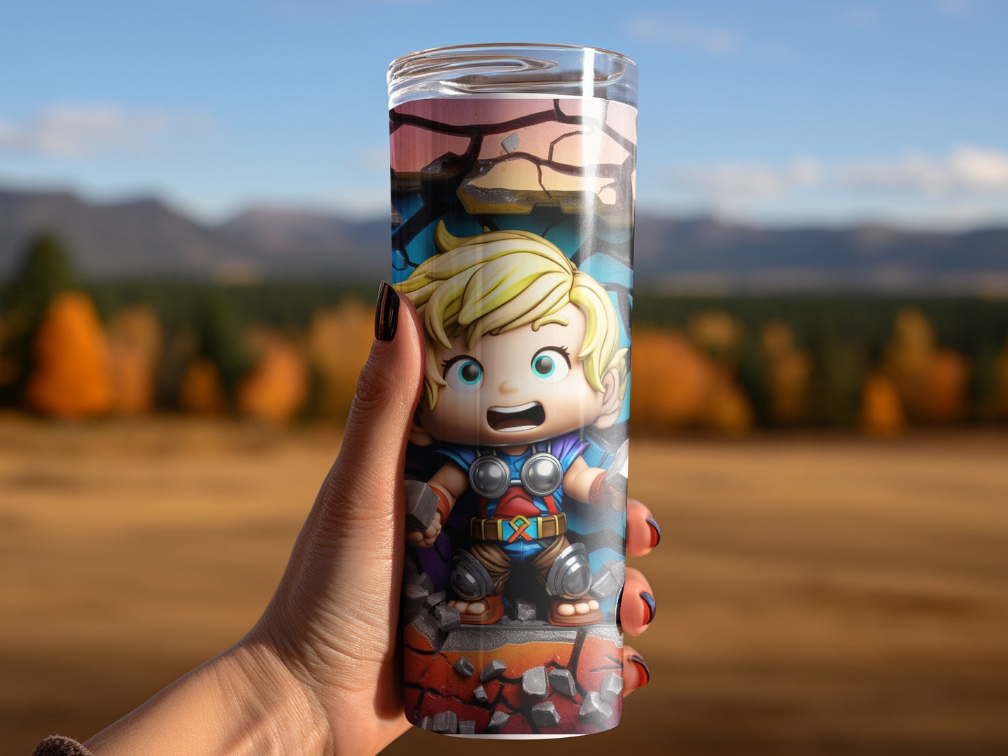Superhero Themed Travel Tumbler for Fans