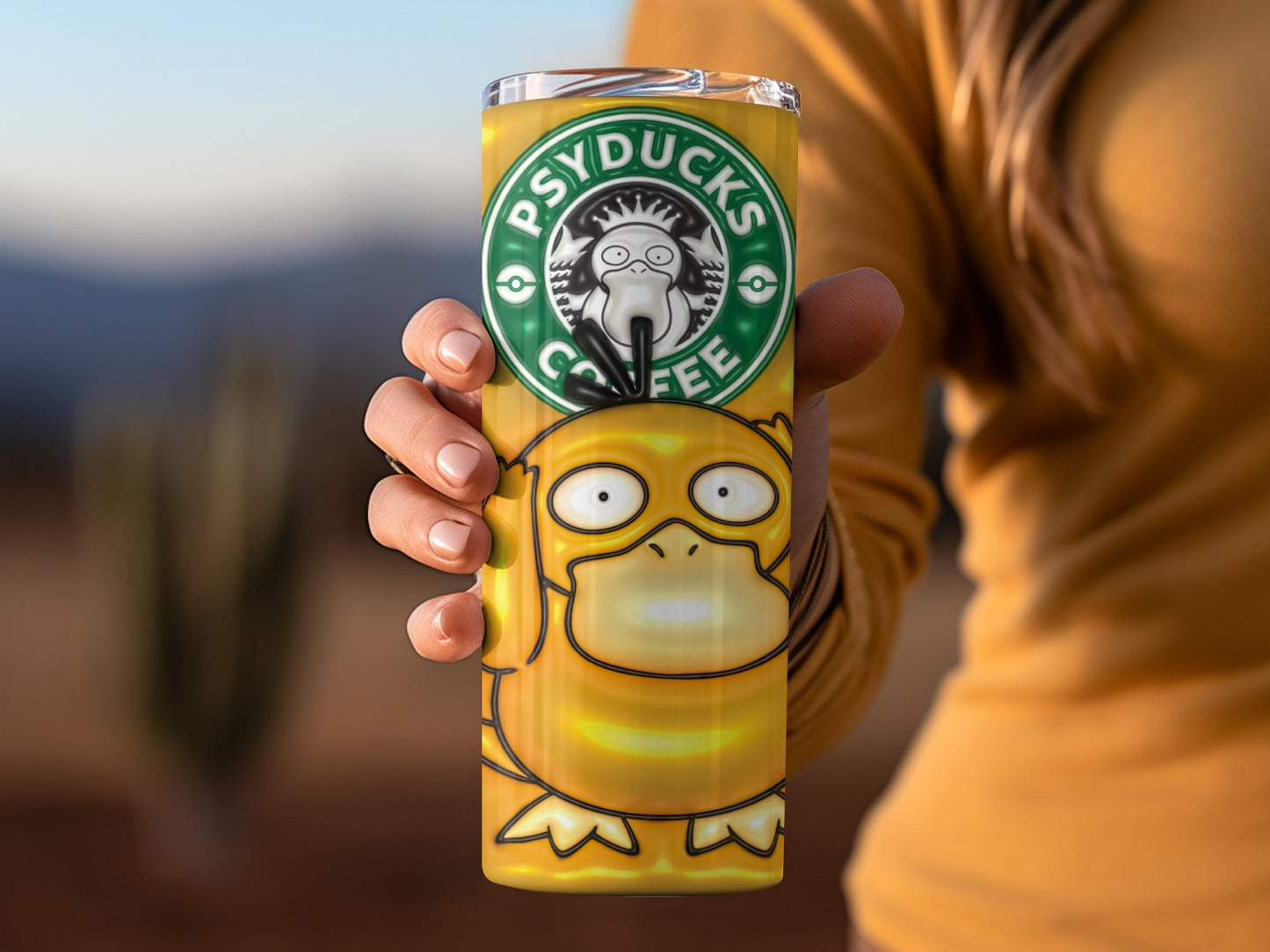 Psyducks Coffee Themed Travel Mug Flask Tumbler