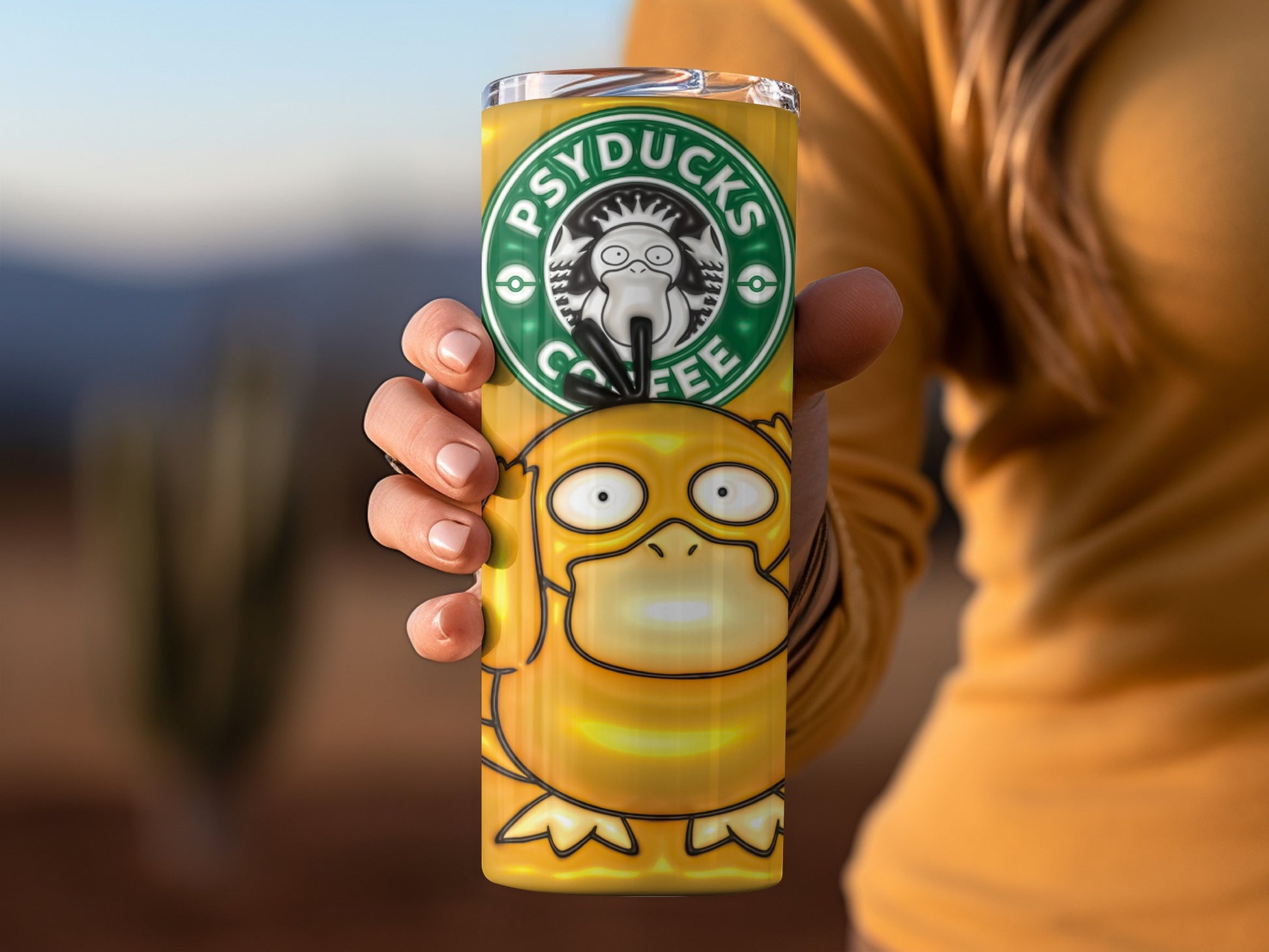 Psyducks Coffee Themed Travel Mug Flask Tumbler
