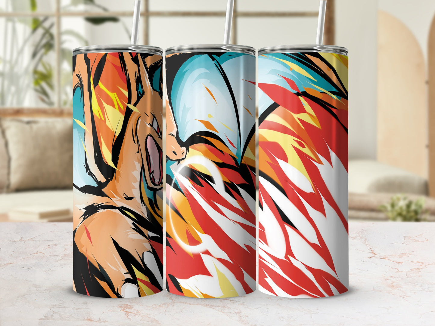 Colorful and Vibrant Anime Inspired Tumbler Cups