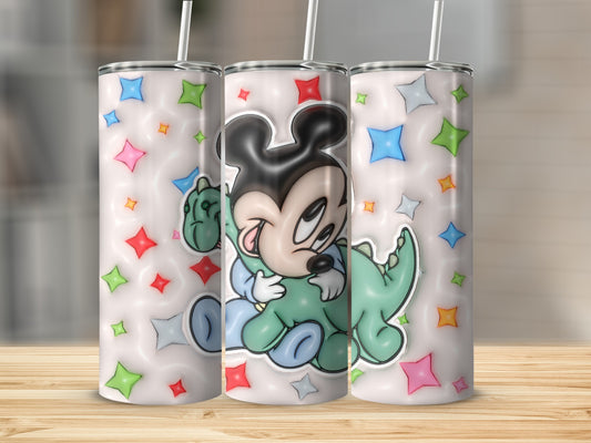 Cute Cartoon Character Design with Colorful Stars Tumbler