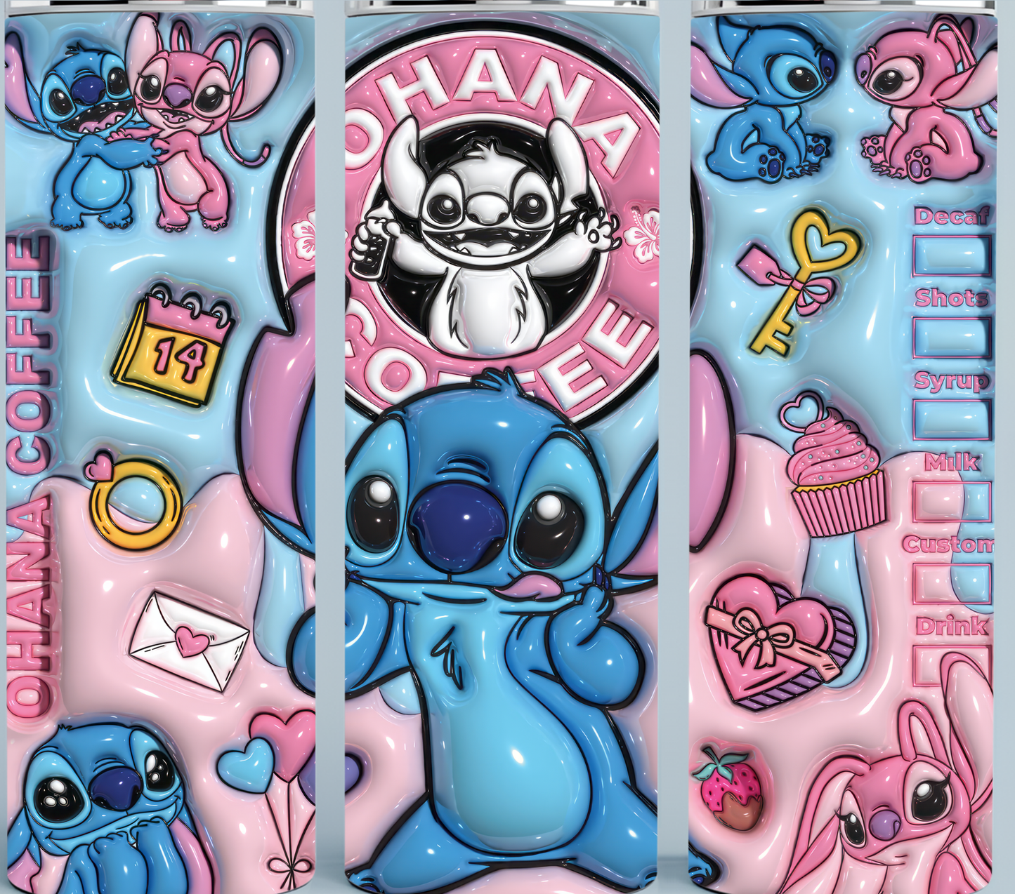 Ohana 3D Coffee Starbucks Tumbler