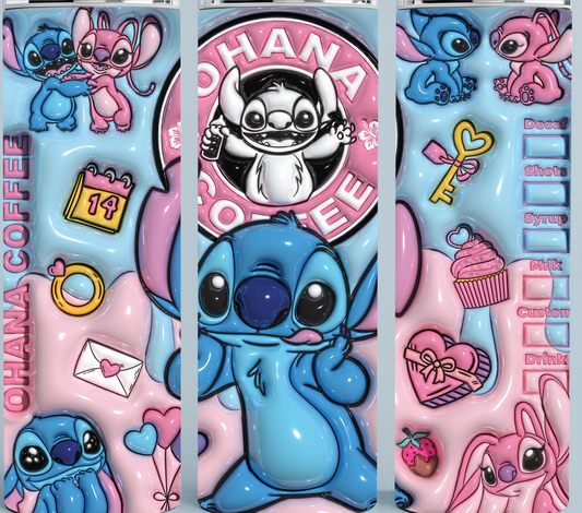 Ohana 3D Coffee Starbucks Tumbler