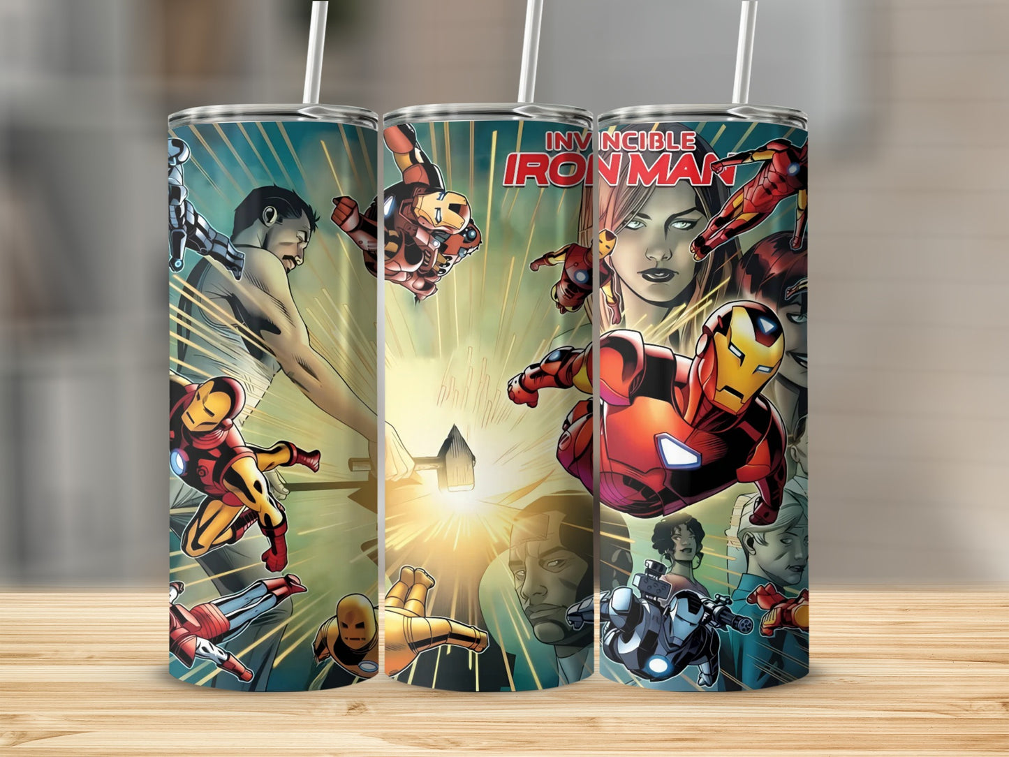 Invincible Iron Man Graphic Design Tumbler Product