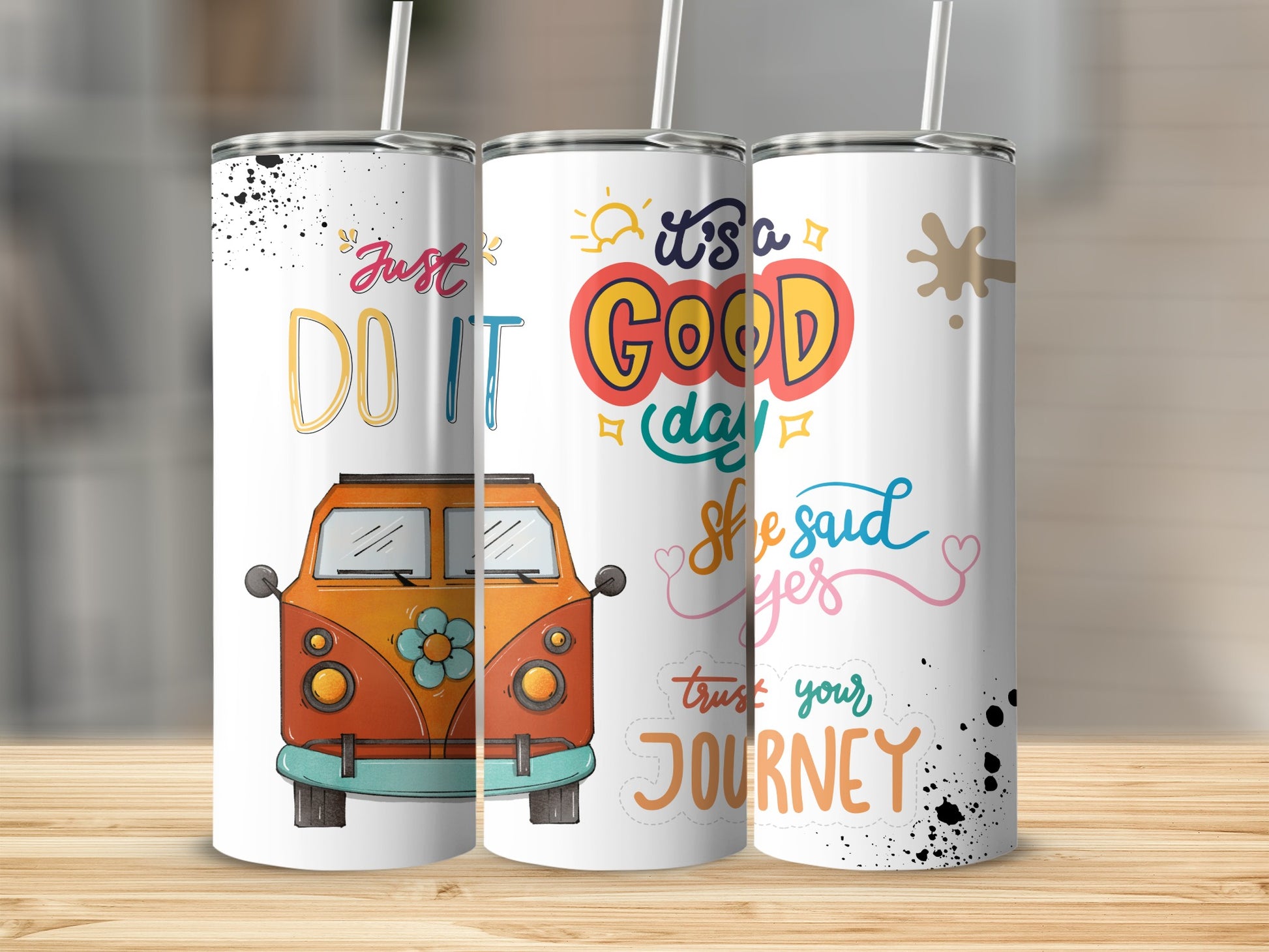Just Do It Good Day Trust Your Journey tumbler