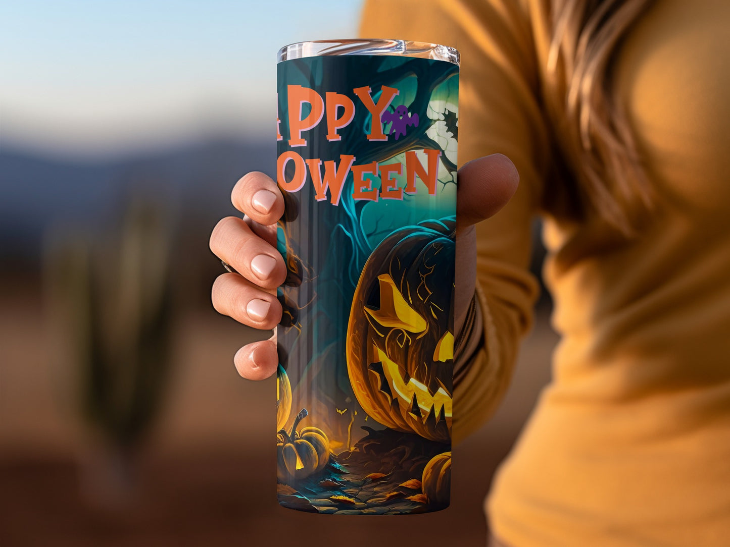 Spooky Halloween Themed Tumbler for Festive Vibes